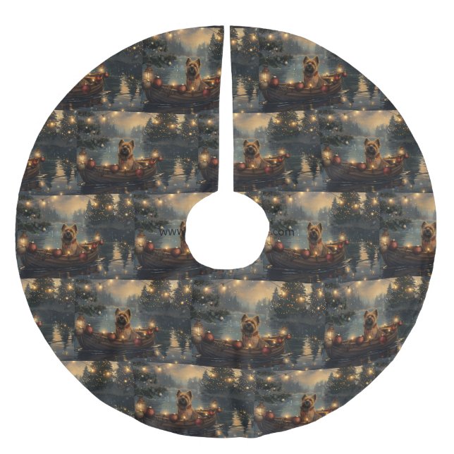 Cane Corso Christmas Festive Voyage Brushed Polyester Tree Skirt (Front)