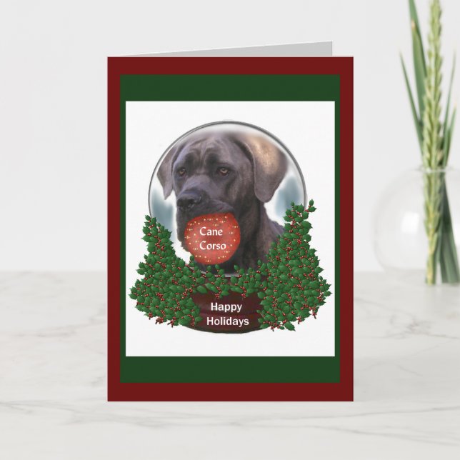 Cane Corso Christmas Gifts Holiday Card (Front)