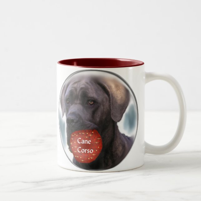 Cane Corso Christmas Gifts Two-Tone Coffee Mug (Right)