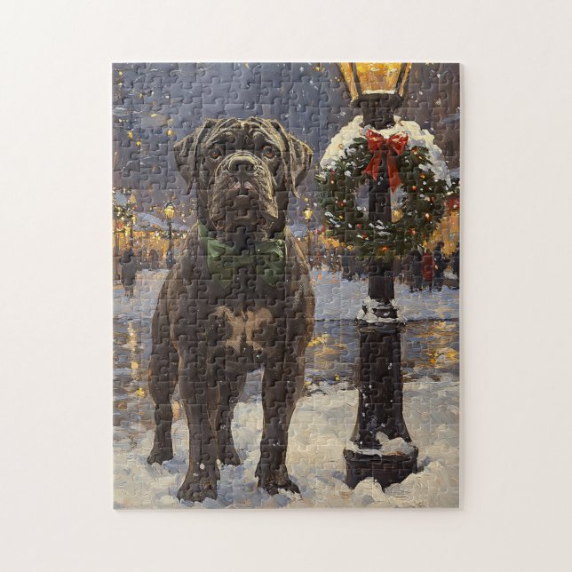 Cane Corso Christmas Jigsaw Puzzle (Vertical)