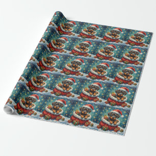 Cane Corso Christmas Santa Bag Adventure Wrapping Paper