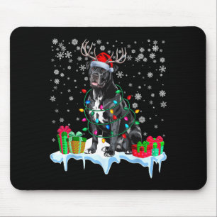 Cane Corso Christmas Santa Hat Reindeer Pajama Dog Mouse Mat