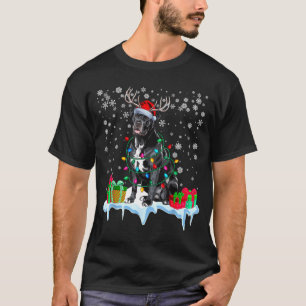 Cane Corso Christmas Santa Hat Reindeer Pajama Dog T-Shirt