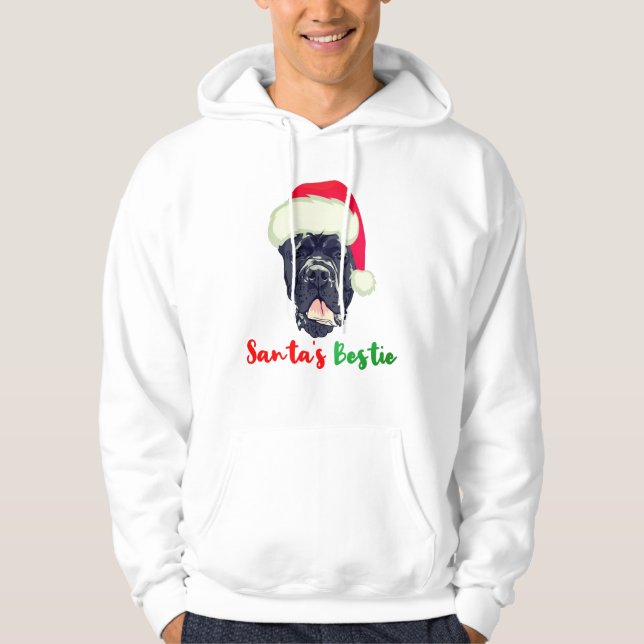 Cane Corso Christmas Santa's Bestie Family Pajama Hoodie (Front)