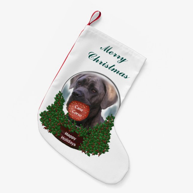 Cane Corso Christmas Small Christmas Stocking (Front (Hanging))