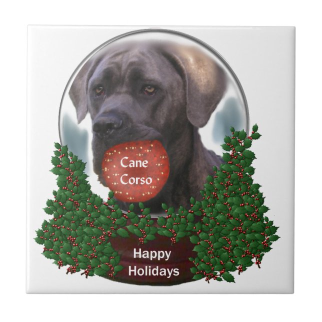 Cane Corso Christmas Tile (Front)