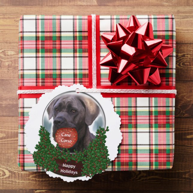 Cane Corso Christmas Tree Decoration Card (Insitu (Gift))