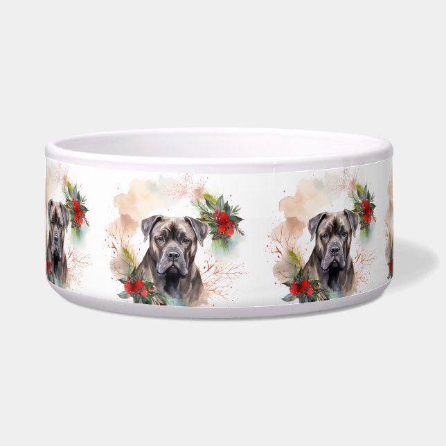Cane Corso Christmas Wreath Festive Pup (Front)