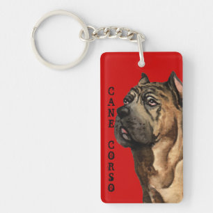 Cane Corso Colour Block Key Ring