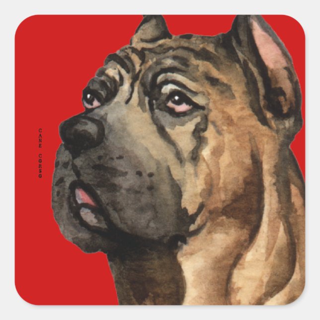 Cane Corso Colour Block Square Sticker (Front)