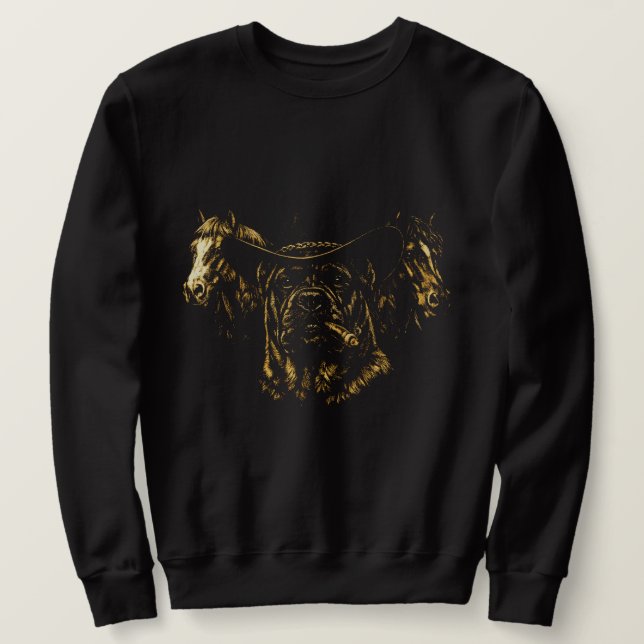 Cane Corso Cowboy Western Dog Graphic Sweatshirt (Design Front)