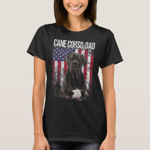 Cane Corso Dad With Proud American Flag Dog Lover T-Shirt