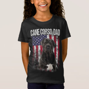 Cane Corso Dad With Proud American Flag Dog Lover T-Shirt
