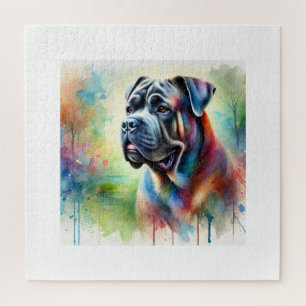 Cane Corso Dog 280624AREF118 - Watercolor Jigsaw Puzzle