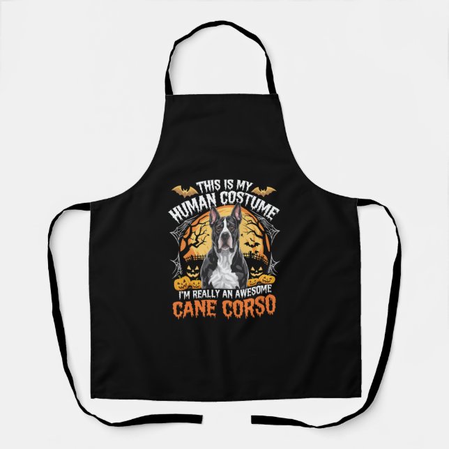 Cane Corso Dog Awesome Costume Halloween Apron (Front)