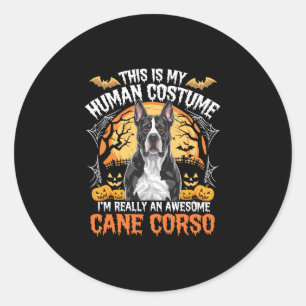 Cane Corso Dog Awesome Costume Halloween Classic Round Sticker