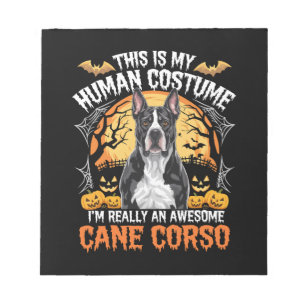 Cane Corso Dog Awesome Costume Halloween Notepad