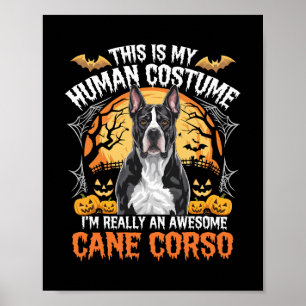 Cane Corso Dog Awesome Costume Halloween Poster