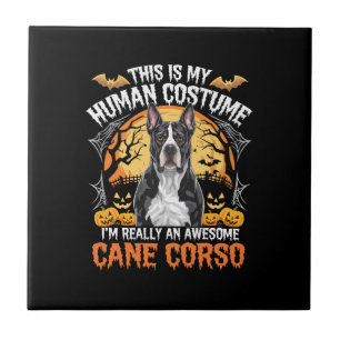 Cane Corso Dog Awesome Costume Halloween Tile