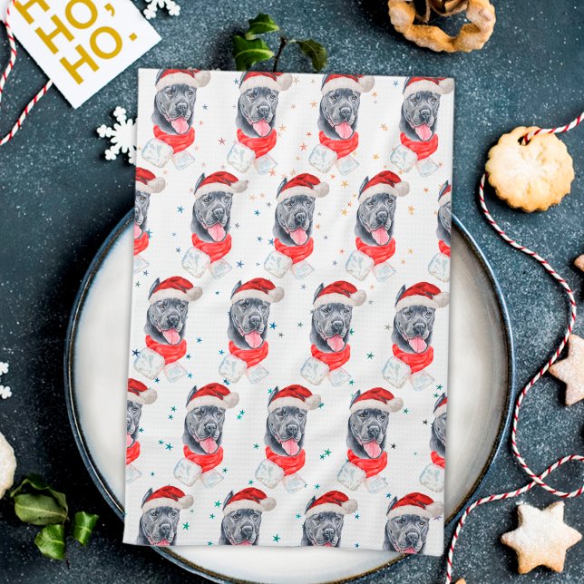 Cane Corso Dog Breed Christmas Stars Tea Towel (Creator Uploaded)