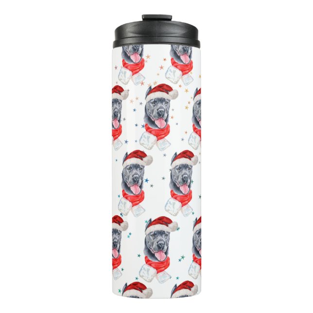 Cane Corso Dog Breed Christmas Stars Thermal Tumbler (Front)