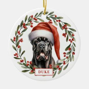 Cane Corso Dog Ceramic Circle Ornament