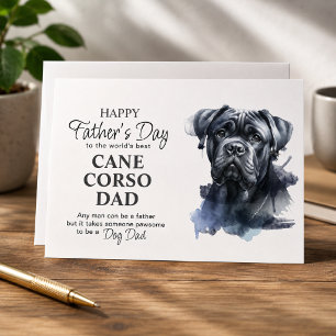 Cane Corso Dog Dad Elegant Father’s Day Holiday Card