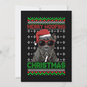 Cane Corso Dog Funny Merry Woofing Christmas Invitation