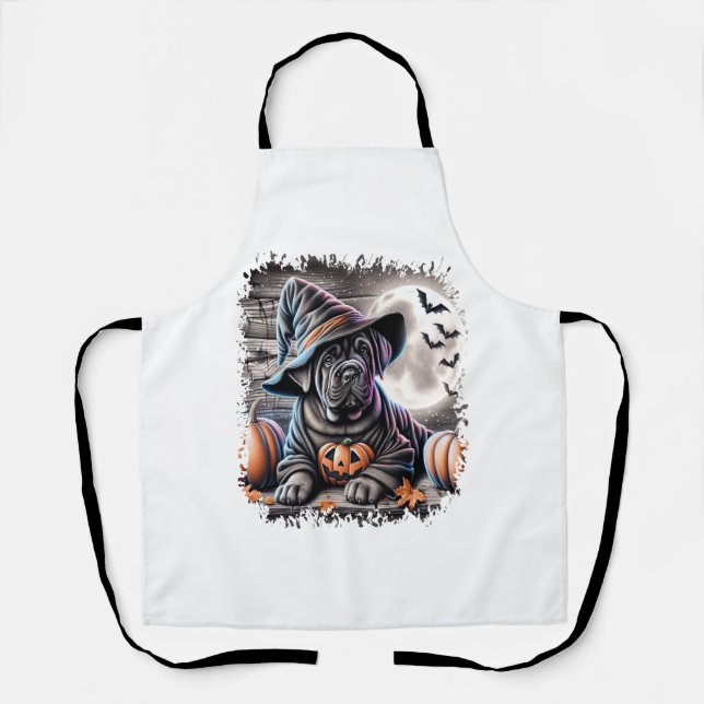Cane Corso Dog Halloween Apron (Front)