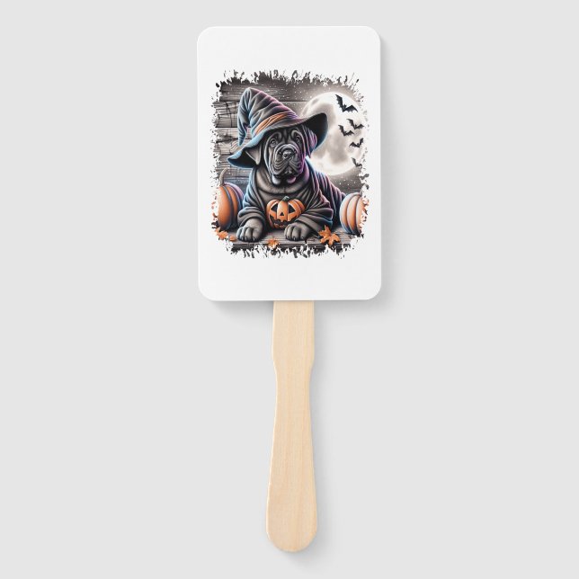 Cane Corso Dog Halloween Hand Fan (Front)