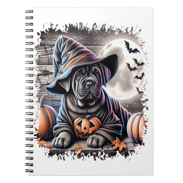 Cane Corso Dog Halloween Notebook (Front)