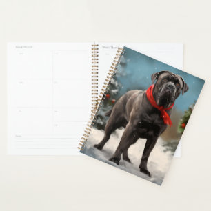 Cane Corso Dog in Snow Christmas Planner