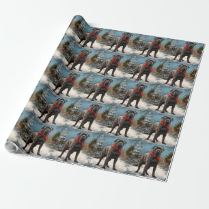 Cane Corso Dog in Snow Christmas Wrapping Paper