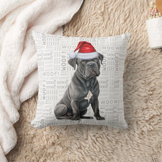 Cane Corso Dog Lover Christmas Holiday Cushion (Blanket)