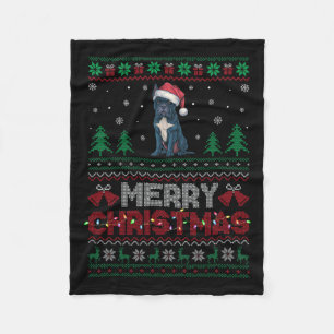 Cane Corso Dog Lovers Santa Hat Christmas Tree Lig Fleece Blanket