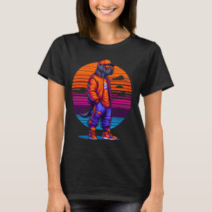 Cane Corso Dog Modern Urban Style Sunset Retro Gra T-Shirt