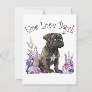 Cane Corso Dog Mum Floral Card