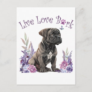Cane Corso Dog Mum Floral Postcard