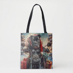 Cane Corso Dog Riding Motorcycle Christmas  Tote Bag