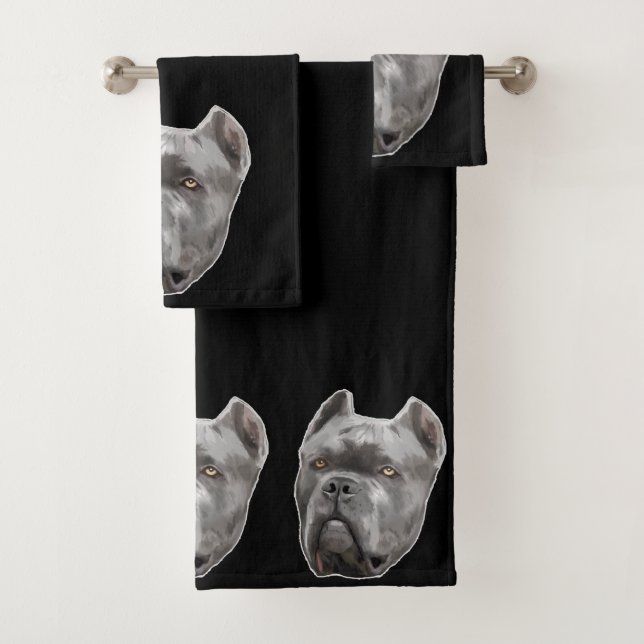 Cane Corso dog set of bath towels (Insitu)