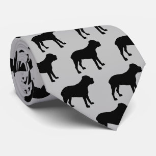 Cane Corso Dog Silhouette Tie