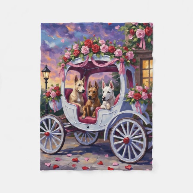 cane corso Dog Valentine's Day Fleece Blanket (Front)