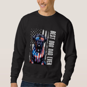 Cane Corso Dogs Best Dog Dad Ever American Flag Vi Sweatshirt