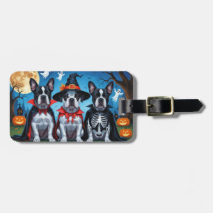 Cane Corso Dogs Pumpkin Halloween Funny Luggage Tag