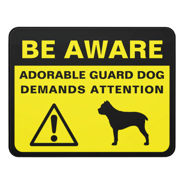 Funny guard dog signs online