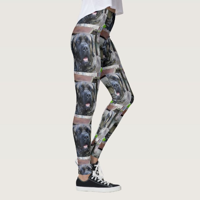 cane corso grey brindle leggings (Right)