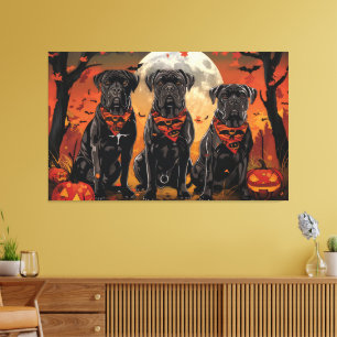 Cane Corso Halloween Spooky Canvas Print
