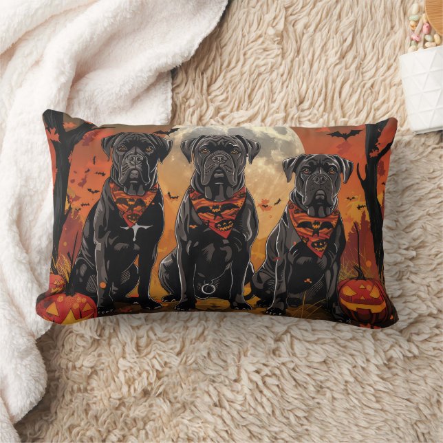 Cane Corso Halloween Spooky Lumbar Cushion (Blanket)