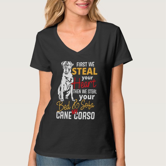 Cane Corso Heart Bed Sofa  Saying T-Shirt (Front)