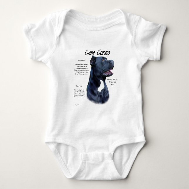 Cane Corso History  Baby Bodysuit (Front)